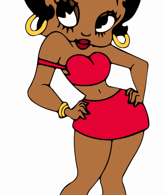 Lady in red melanin heat transfers