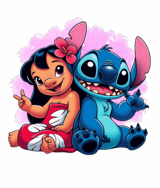 Stitch cartoon heat transfers 12
