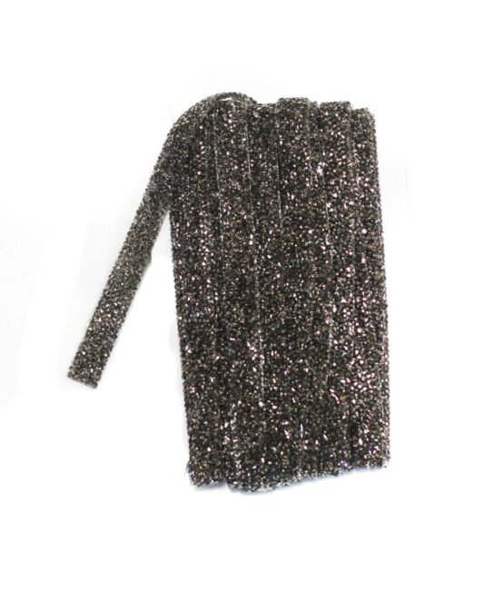 Gray hot-fix rhinestone trim