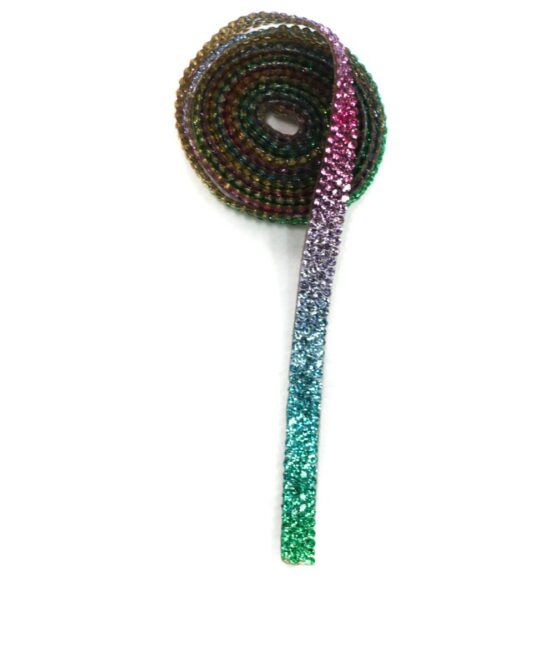 Colorful hot-fix rhinestone trim