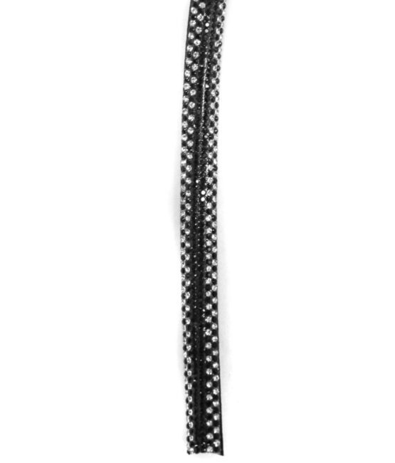 Black rhinestone trim