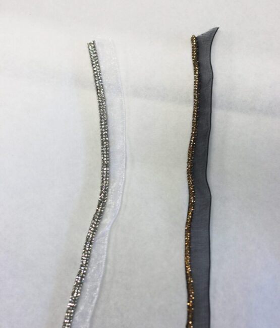 Lace rhinestone trim