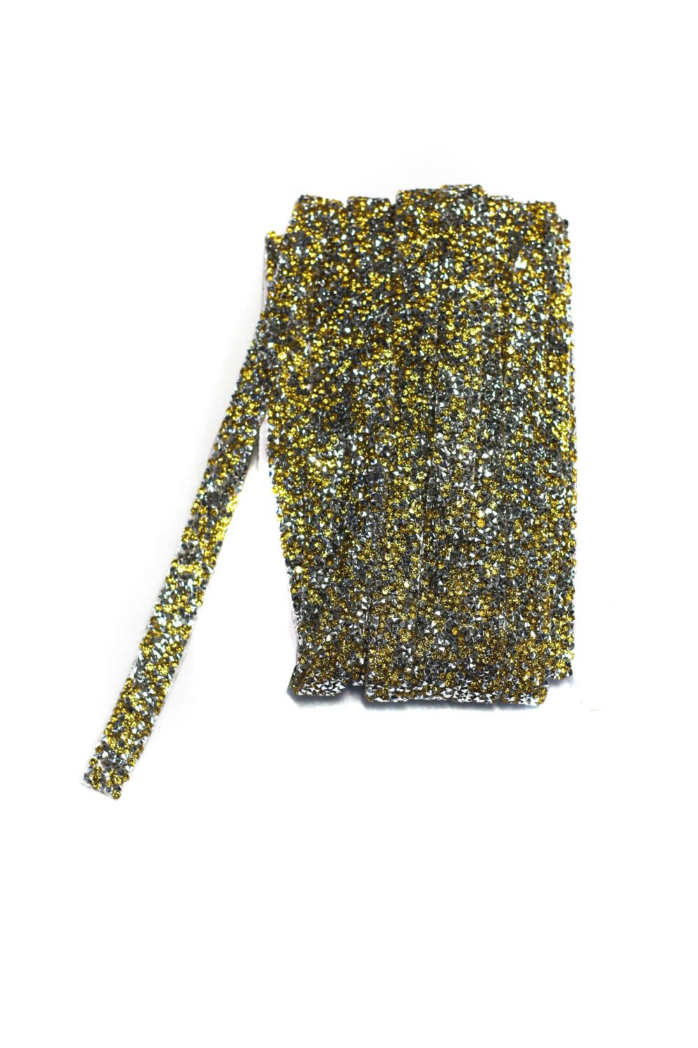 Gold mix hot-fix rhinestone trim