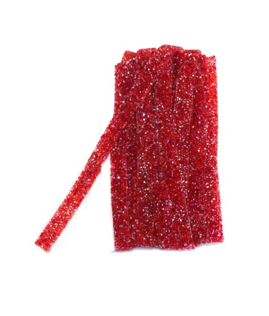 Red hot fix Rhinestone trim