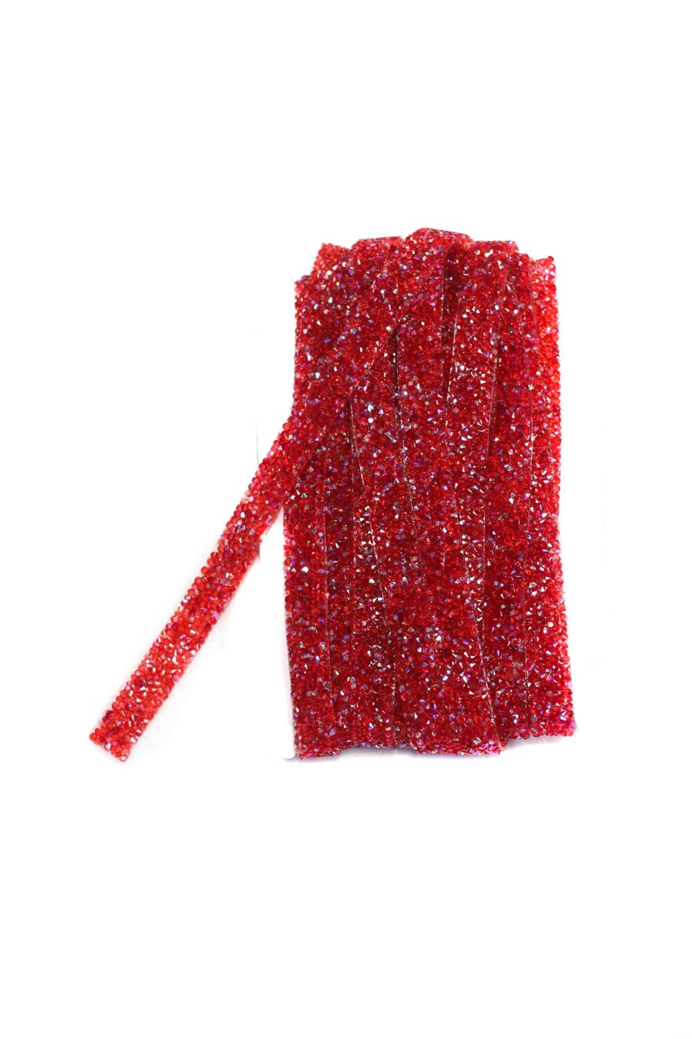 Red hot fix Rhinestone trim