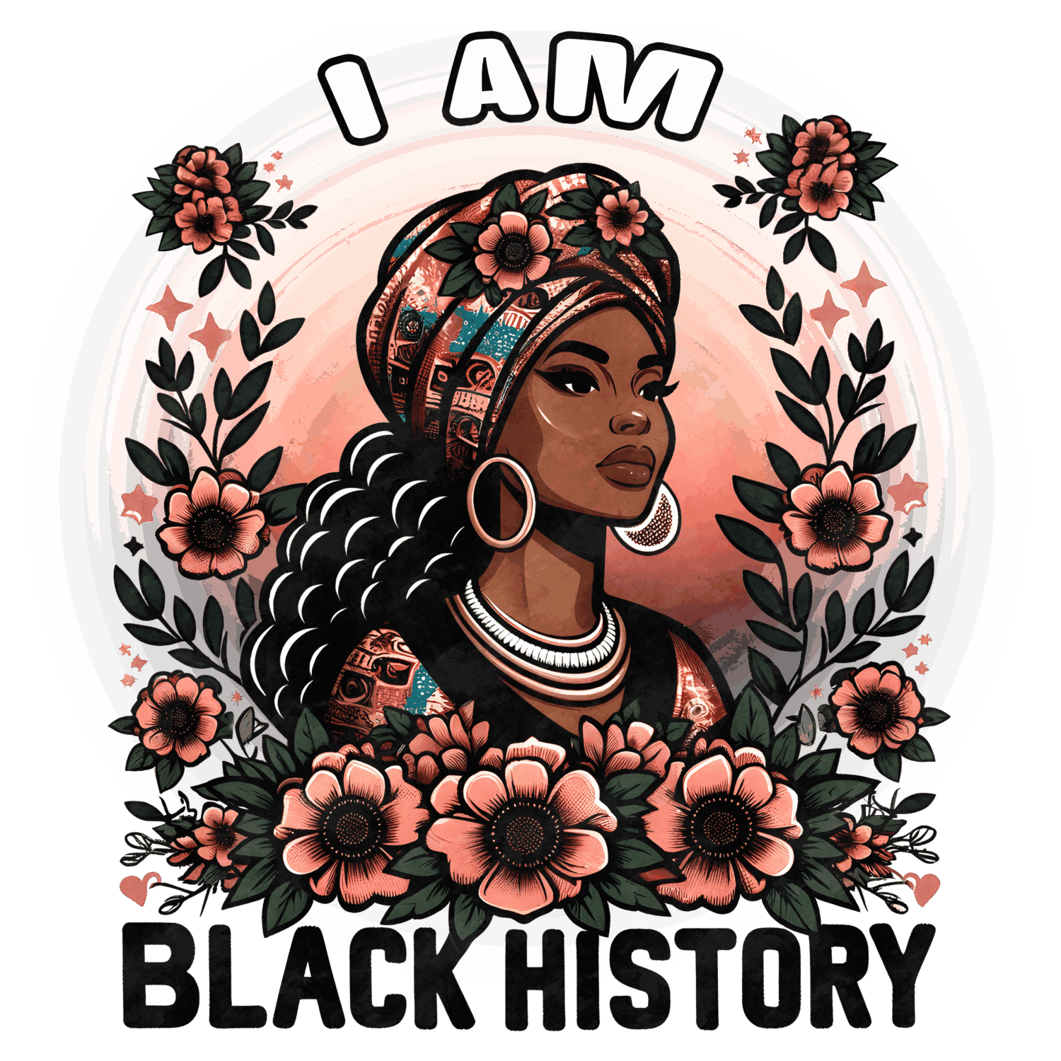 I am black history iron on heat transfers
