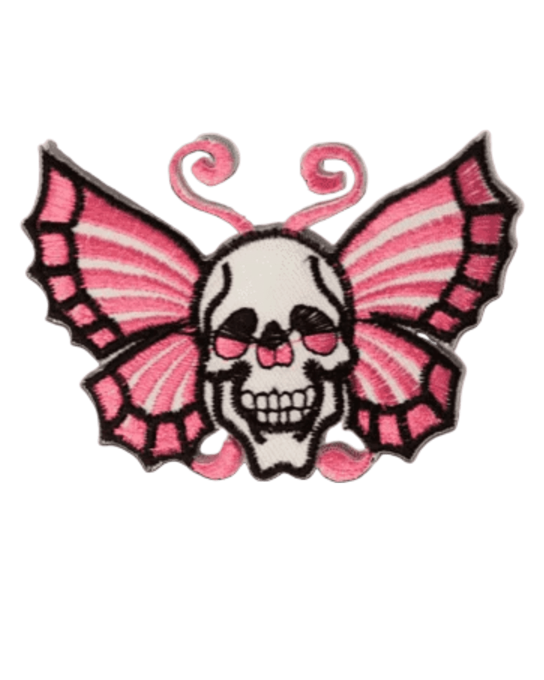 Butterfly skull iron on embroidery patches