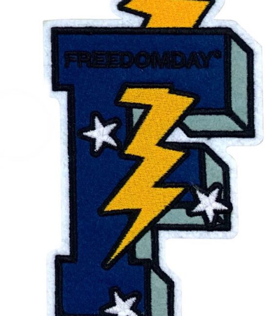Freedom iron on embroidery patches
