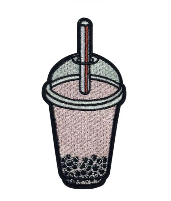 Drinking cup iron on embroidery patches