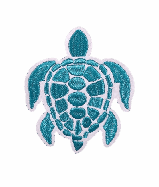 Turtle iron on embroidery patches