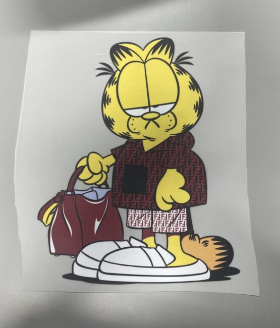 Garfield iron on heat transfers