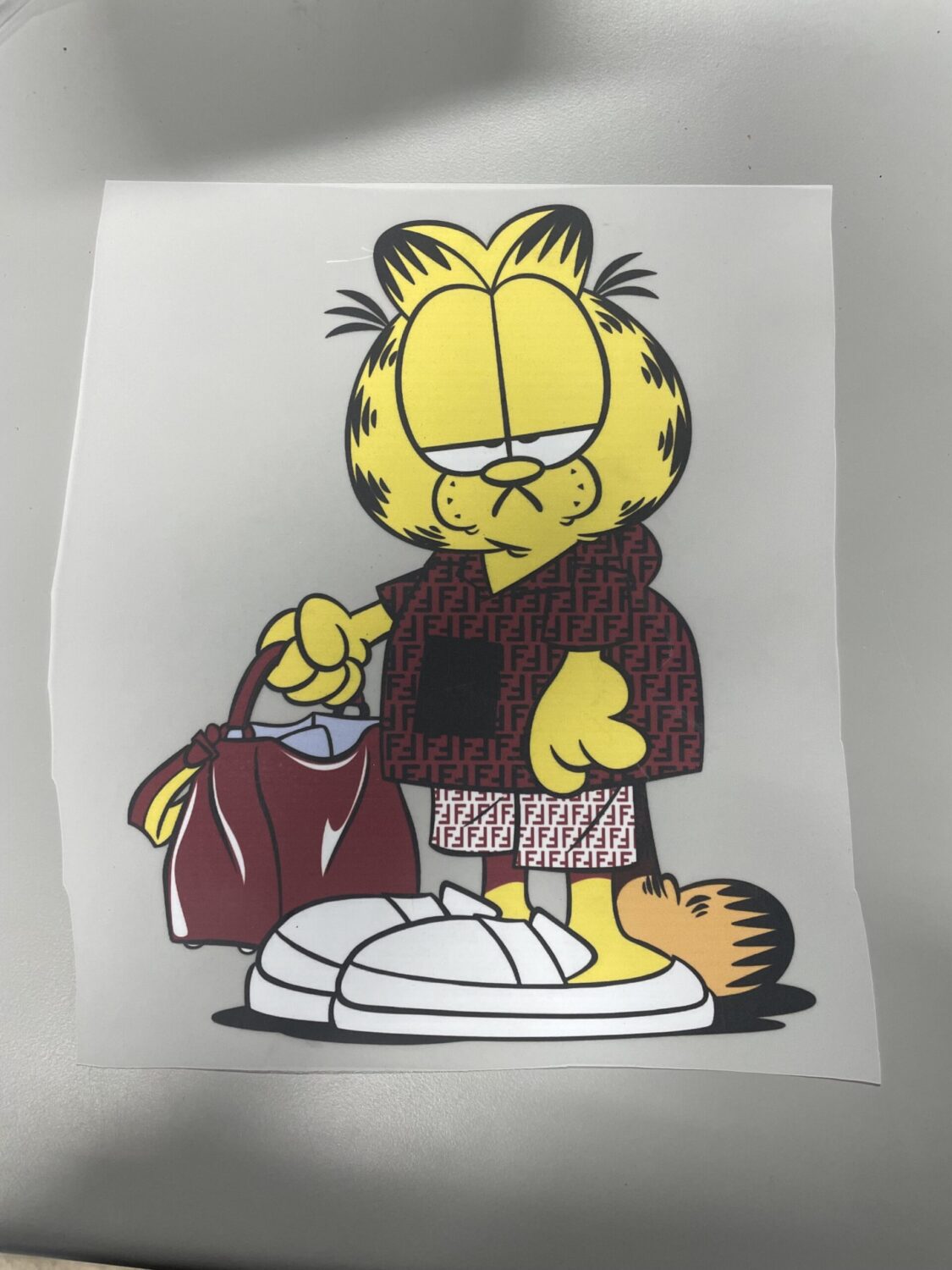 Garfield iron on heat transfers