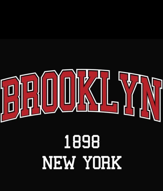 Red Brooklyn retro heat transfers