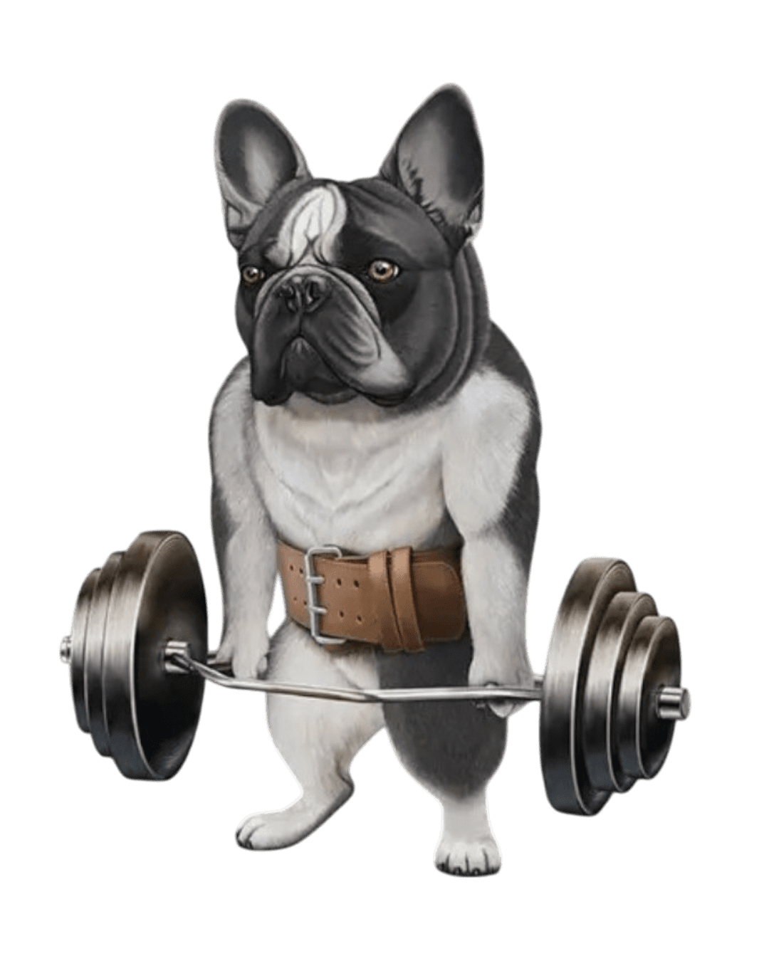 Dog lift weights iron on Heat transfers