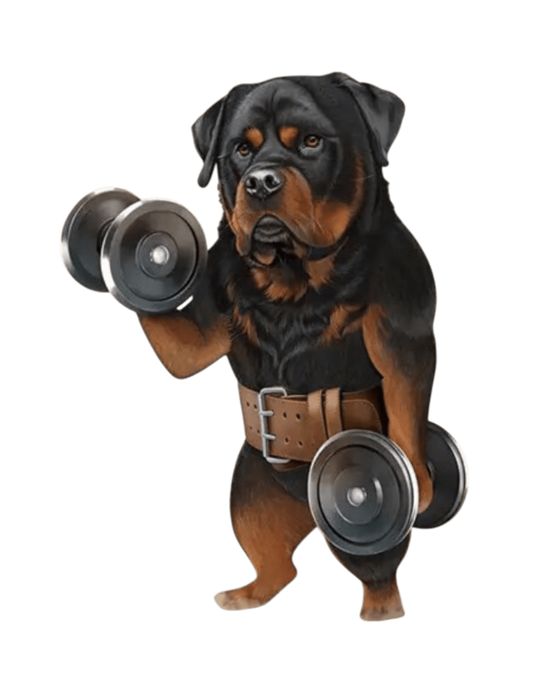 Dog lift weights iron on Heat transfers