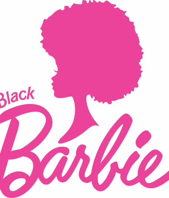Pink black barbie heat transfers