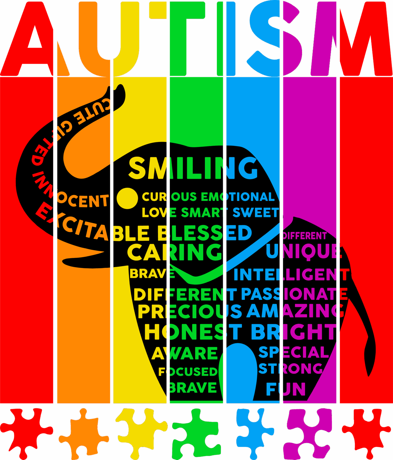 Autism Awareness DTF Transfers