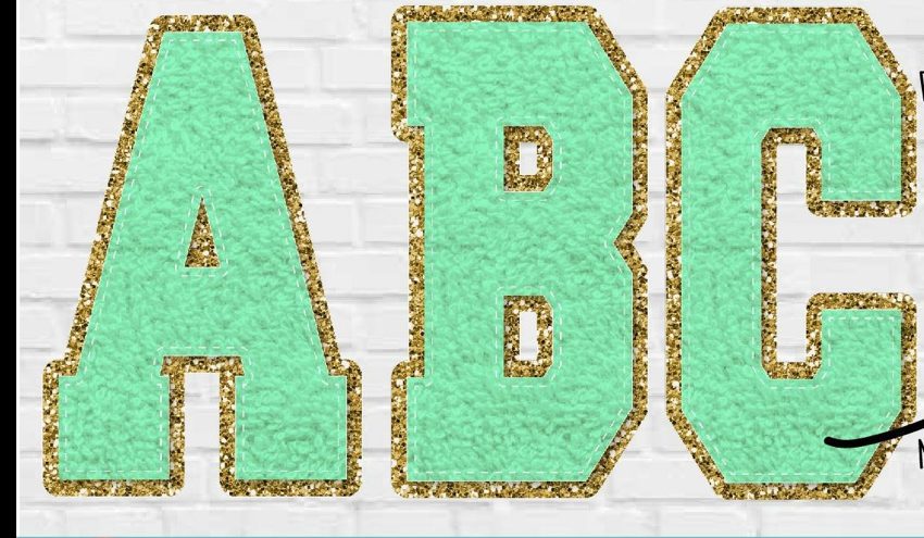 Red Chenille vintage Letter heat transfers - Image 2