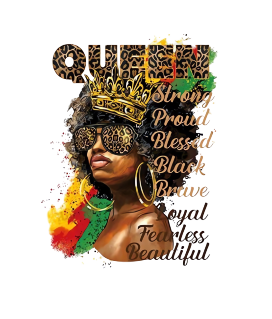 Queen Juneteenth heat transfers