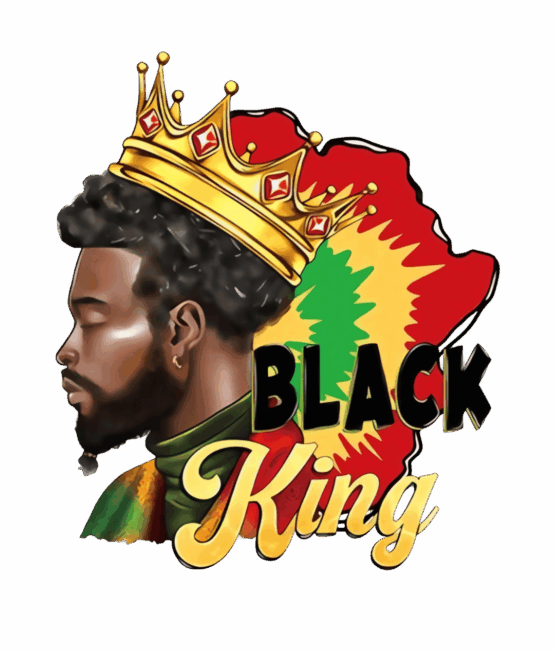 Black king Juneteenth heat transfers