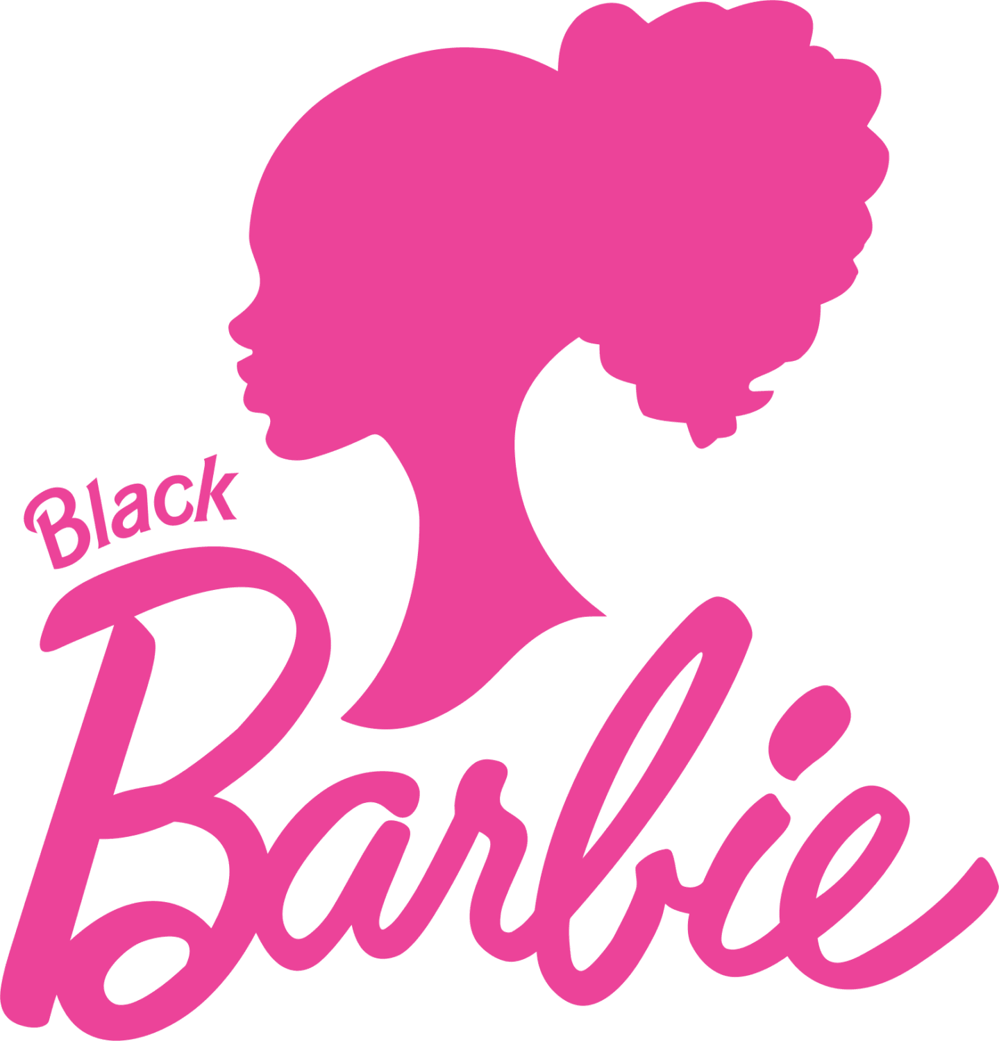 Pink 2 black barbie heat transfers