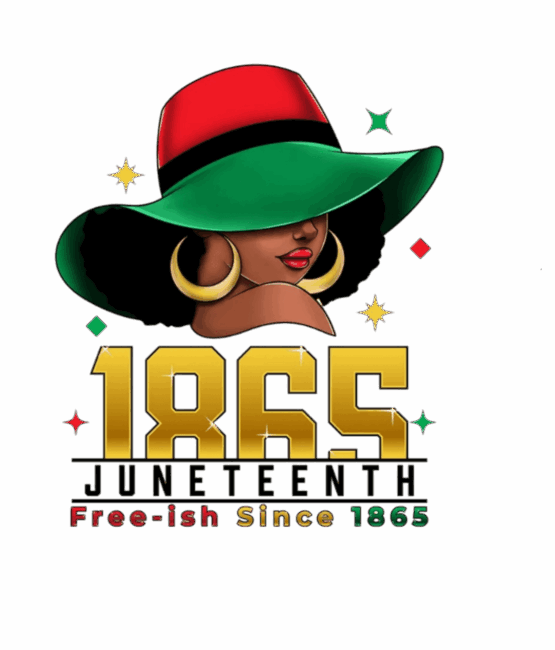Lady hat Juneteenth heat transfers