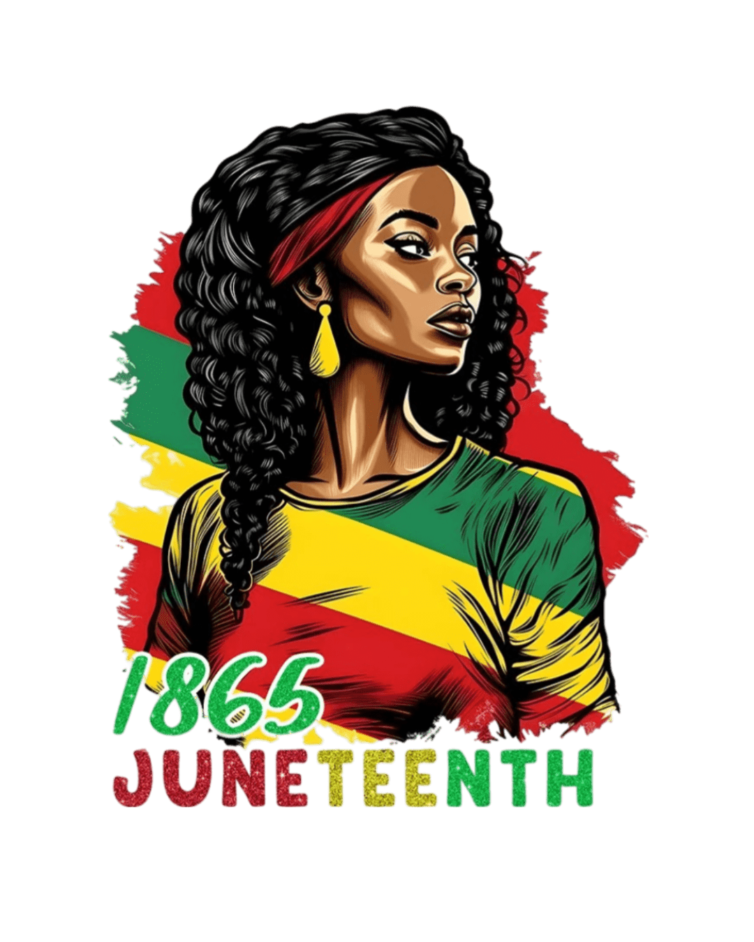 Lady Juneteenth heat transfers