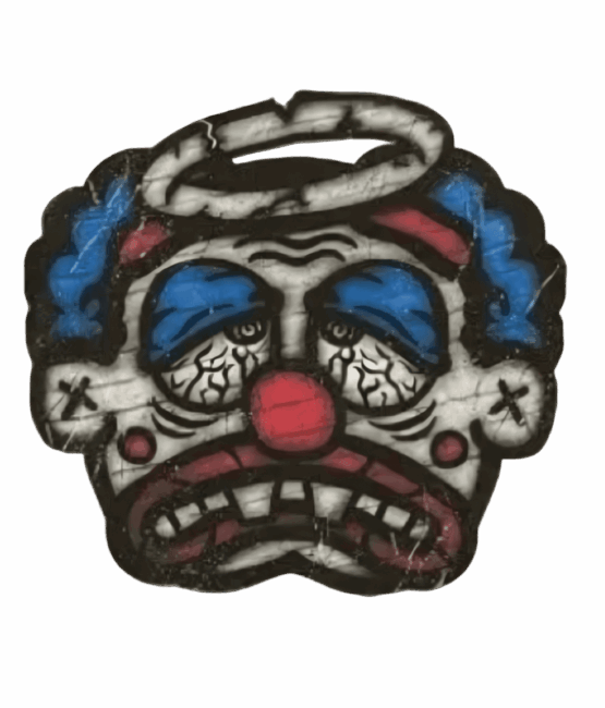 Blue Clown Cartoon iron on heat transfer