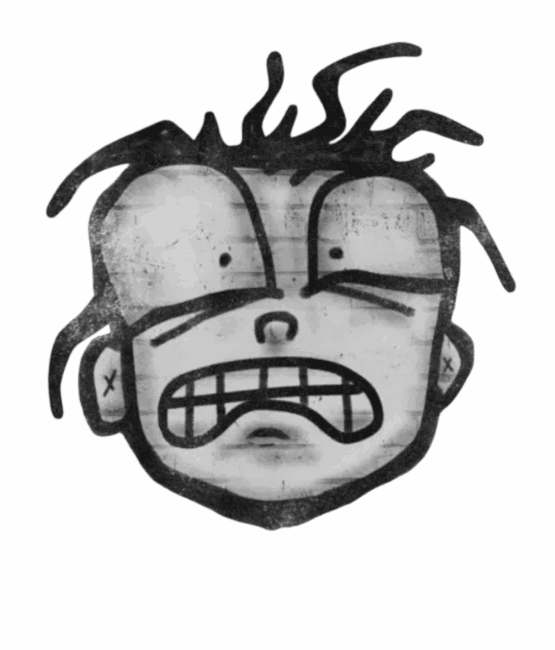 Confused Cartoon iron on heat transfer