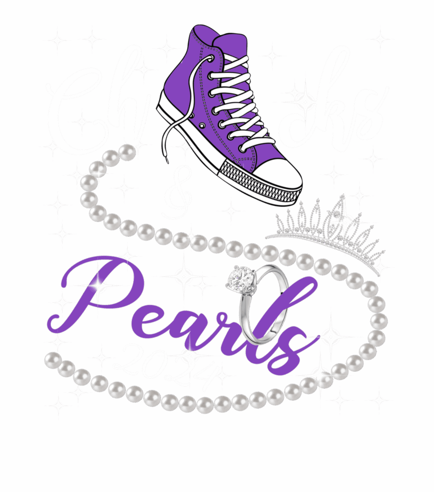 The Chucks and Pearls Kamala Harris heat transfer
