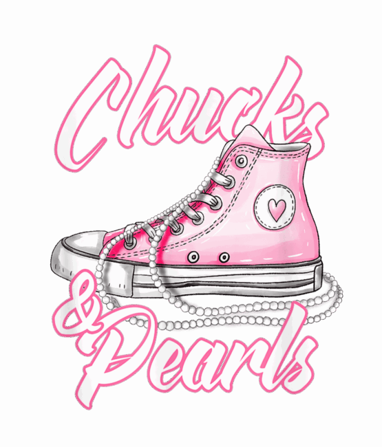 The Chucks and Pearls Kamala Harris heat transfer