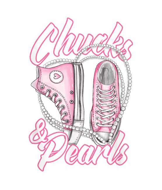 The Chucks and Pearls Kamala Harris heat transfer