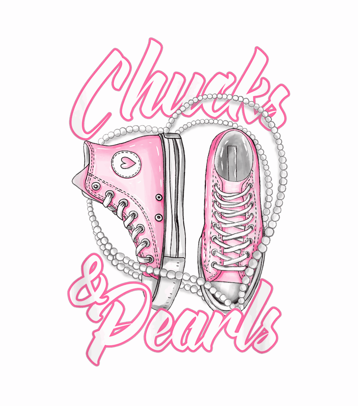The Chucks and Pearls Kamala Harris heat transfer