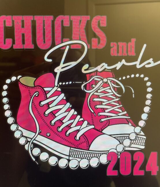 The Chucks and Pearls Kamala Harris heat transfer