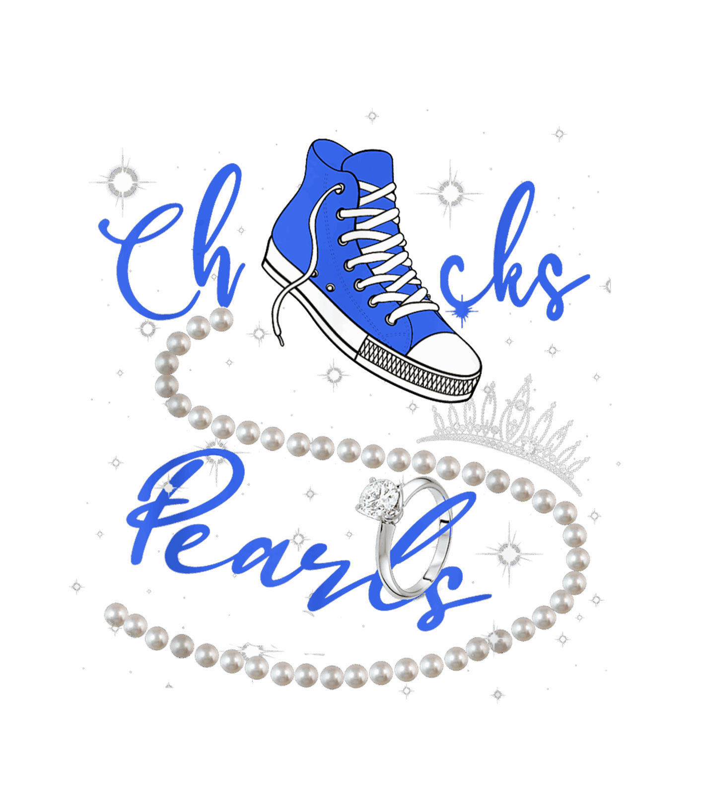 The Chucks and Pearls Kamala Harris heat transfer