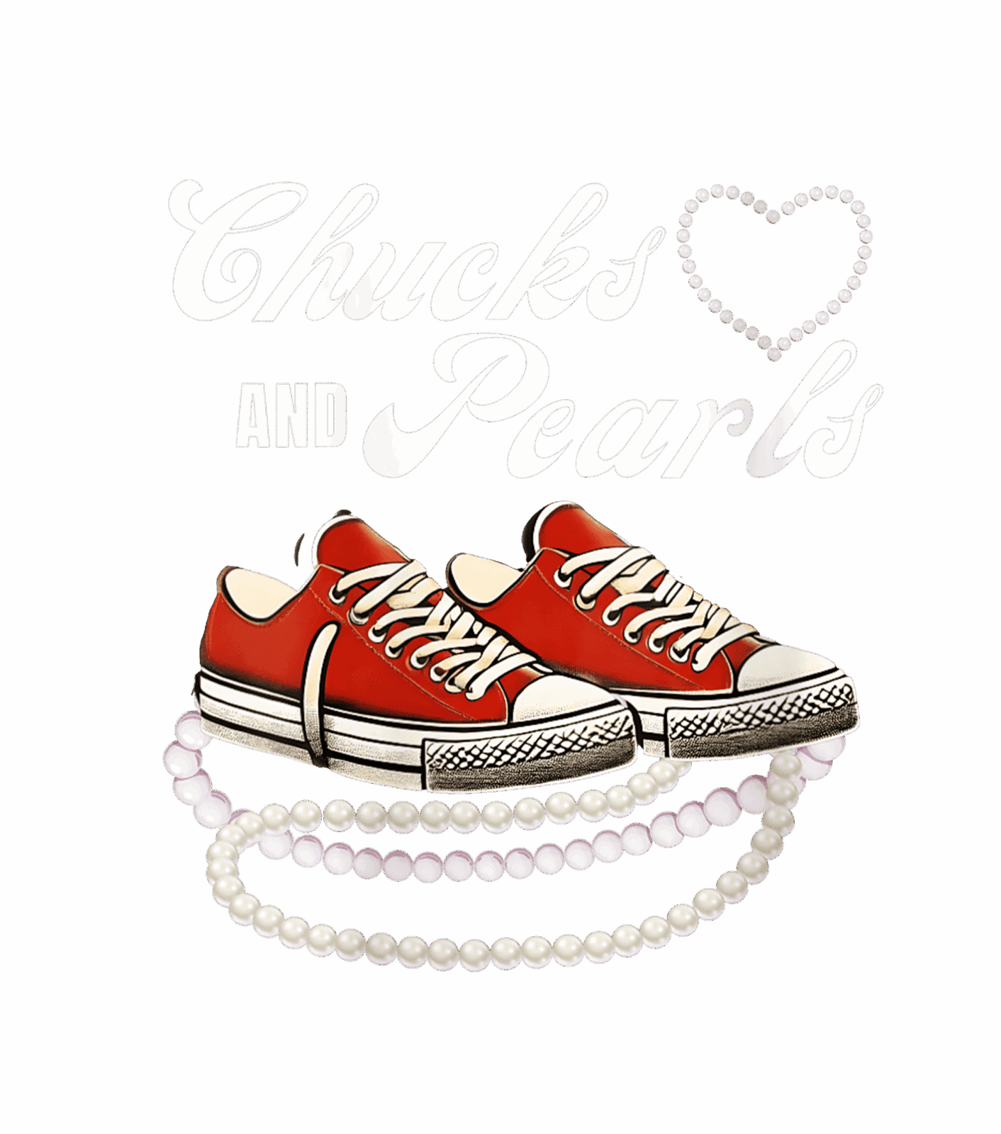 The Chucks and Pearls Kamala Harris heat transfer