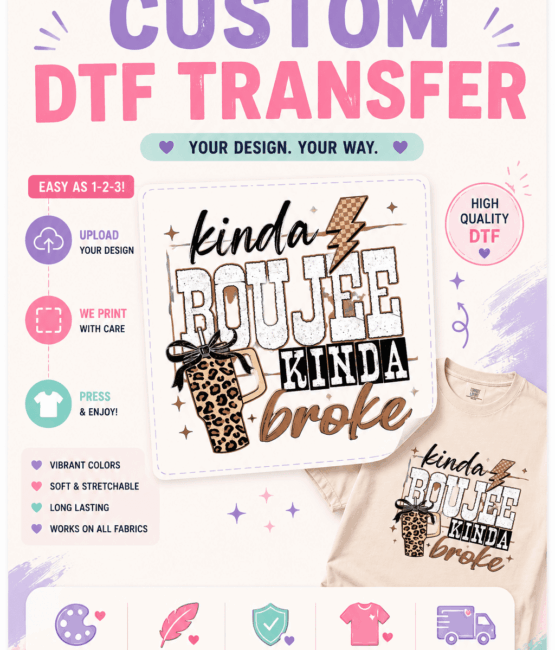 Custom DTF transfer by Size