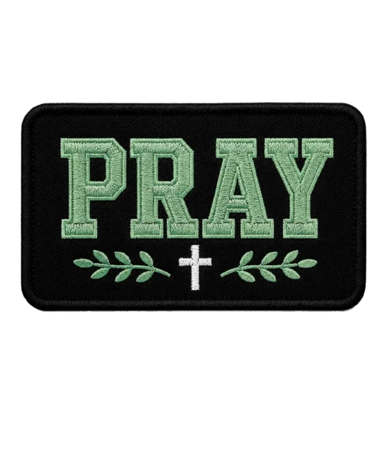 Pray Iron on Christian faith patches