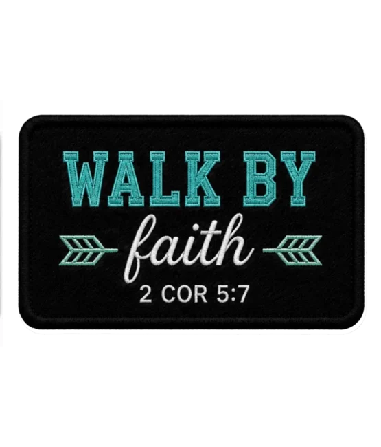 Walked by Iron on Christian faith patches