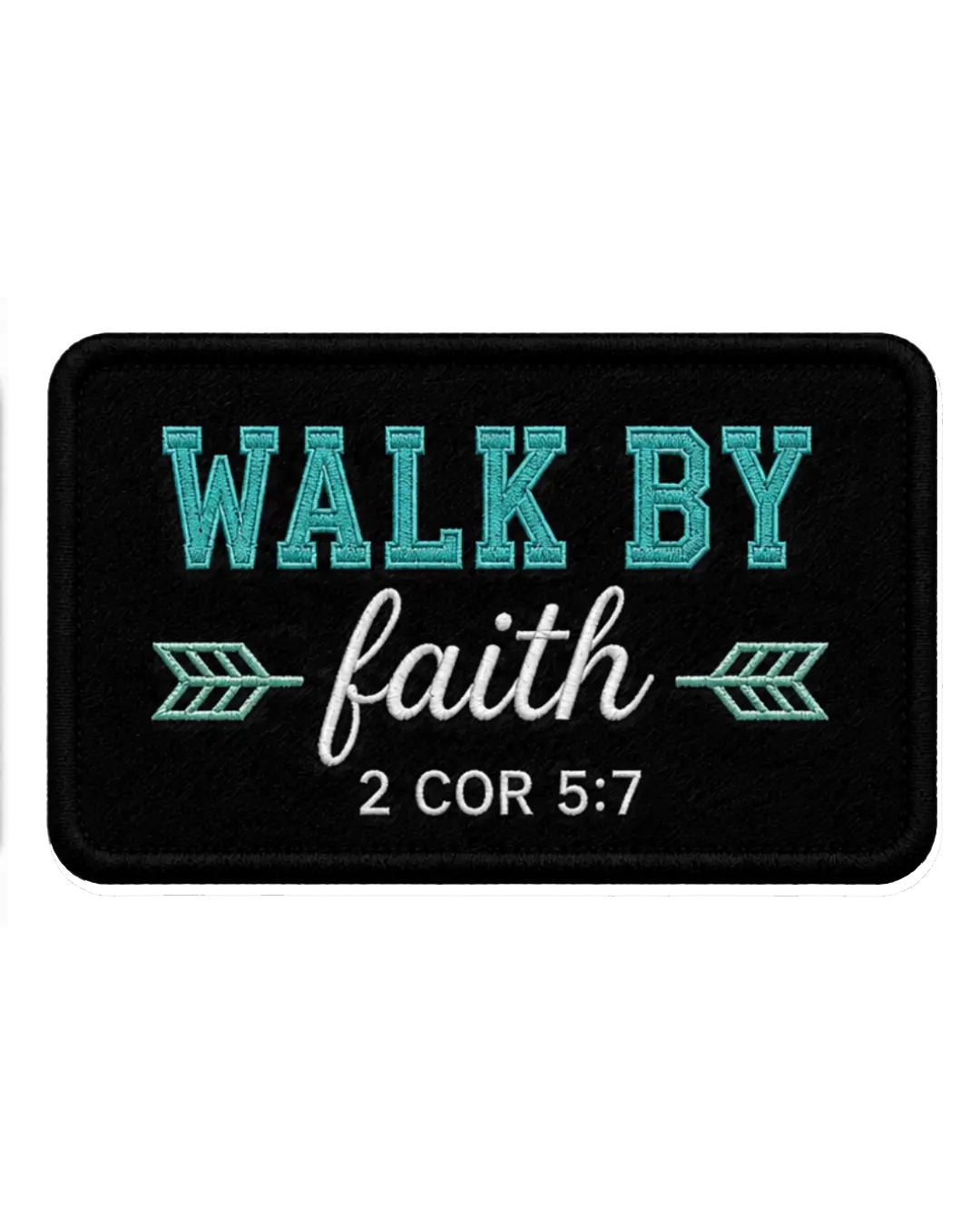 Walked by Iron on Christian faith patches