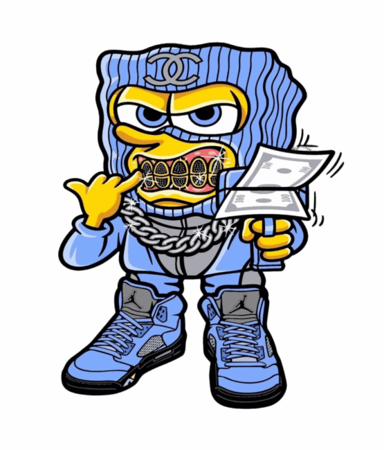 Street sponge bob cartoon iron on heat transfer
