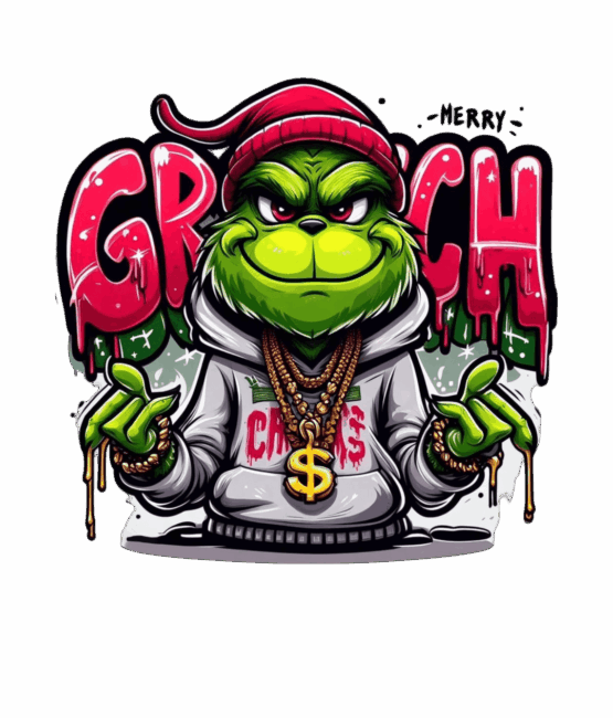 Grinch cartoon iron on heat transfer