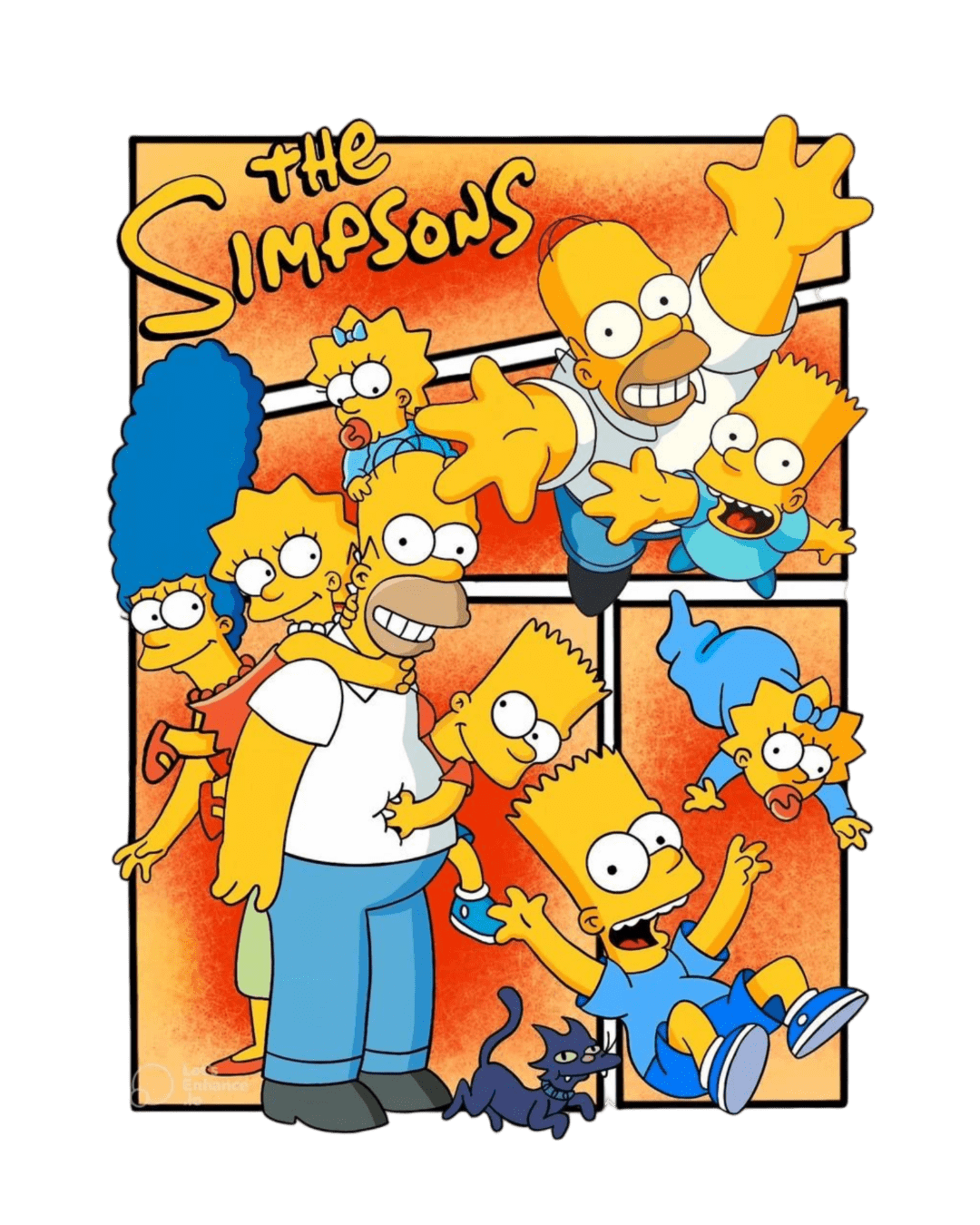 Simpsons cartoon iron on heat transfer