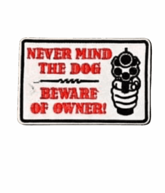 Nevermind the dog iron on patch