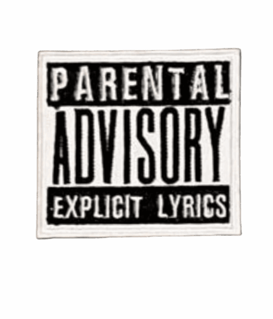 Parental adviser iron on patch