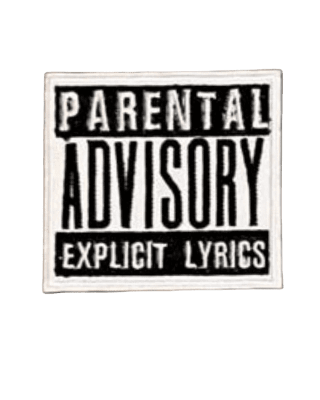 Parental adviser iron on patch