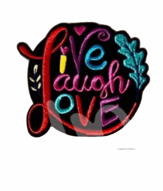 Live laugh love iron on patch
