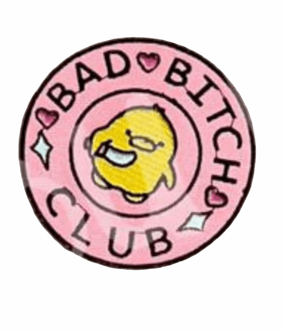 Bad B club iron on patch