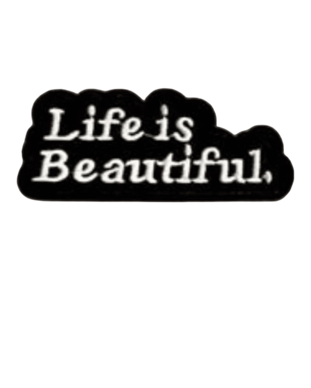 Life is beautiful iron on patch