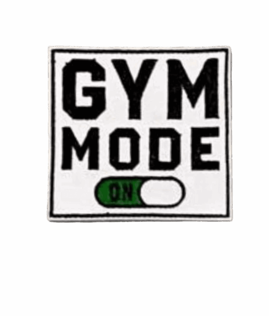 Gym mode iron on patch